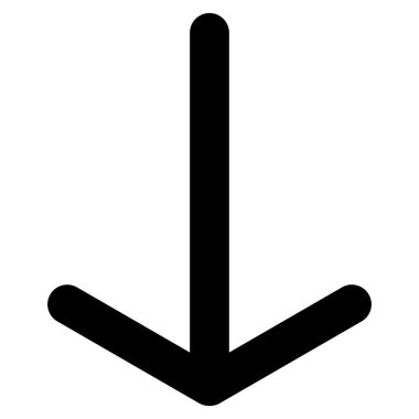 Düz vektör simgesi aşağı ok