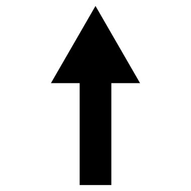 Düz vektör simge yukarı ok