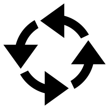 Geri dönüşüm düz vektör simgesi