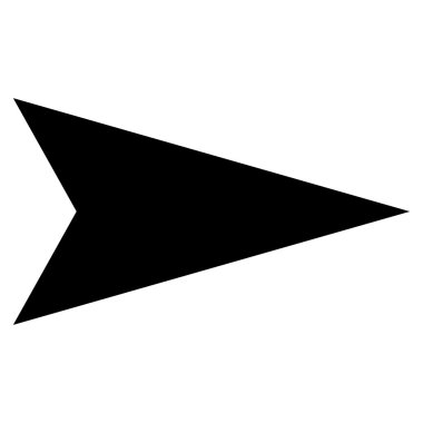 Ok ucu sağ düz vektör simgesi