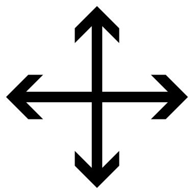 Oklar düz vektör simgesini genişletin