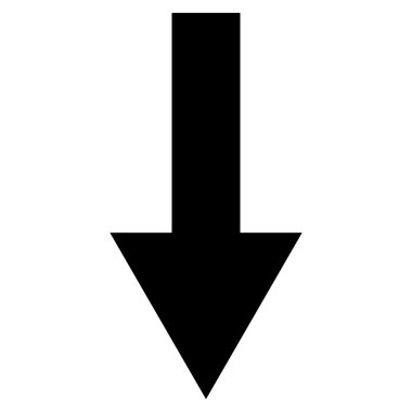 Düz vektör simgesi aşağı ok