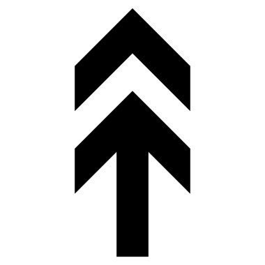 Düz vektör simge yukarı ok