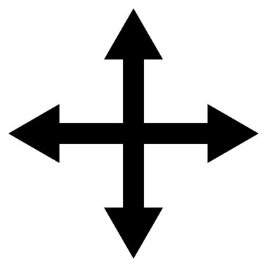 Oklar düz vektör simgesini genişletin