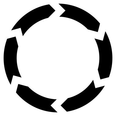 Dolaşım düz vektör simgesi