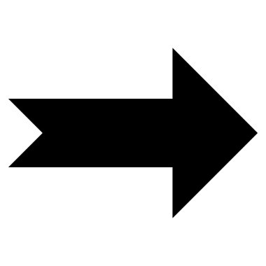 Düz vektör simgesi sağ ok