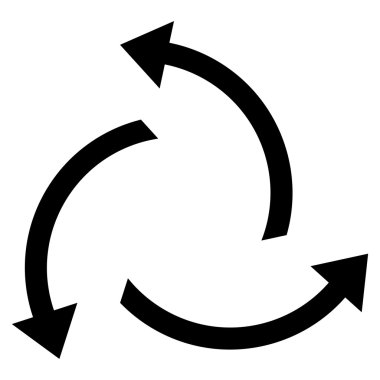 Santrifüj oklar düz vektör simgesi