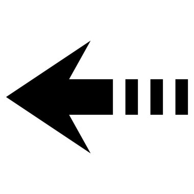 Sol düz vektör simge göndermek