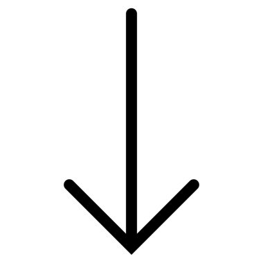 Düz vektör simgesi aşağı ok