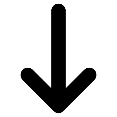 Düz vektör simgesi aşağı ok