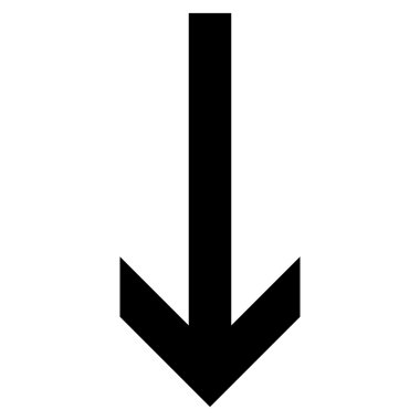 Düz vektör simgesi aşağı ok