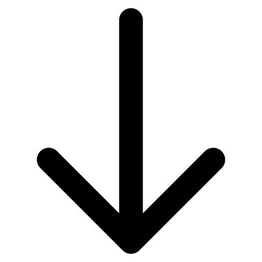 Düz vektör simgesi aşağı ok