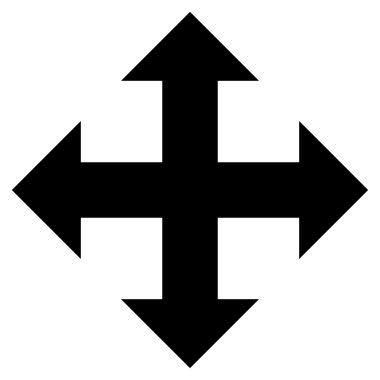 Oklar düz vektör simgesini genişletin