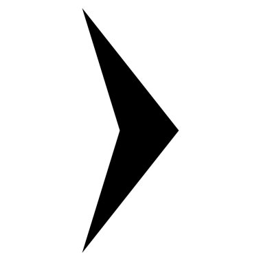 Ok ucu sağ düz vektör simgesi