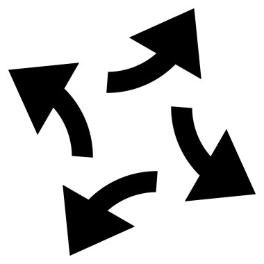 Santrifüj oklar düz vektör simgesi