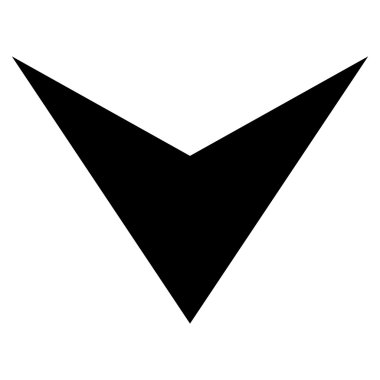 Düz vektör simgesi aşağı ok ucu