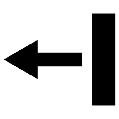 Sol düz vektör simge çekin