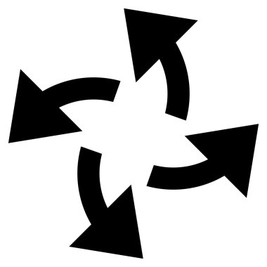 Santrifüj oklar düz vektör simgesi