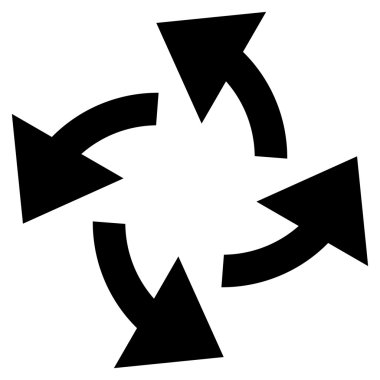 Santrifüj oklar düz vektör simgesi