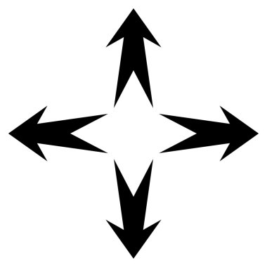 Oklar düz vektör simgesini genişletin