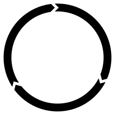 Döndürme düz vektör simgesi