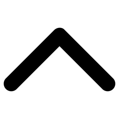 Yön yukarı düz vektör simgesi