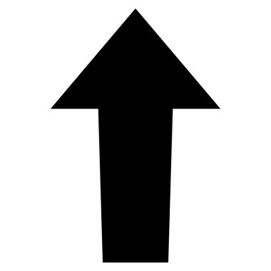 Düz vektör simge yukarı ok