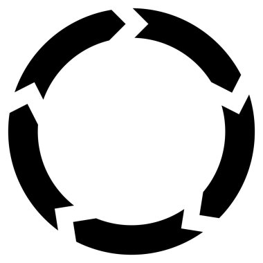 Dolaşım düz vektör simgesi