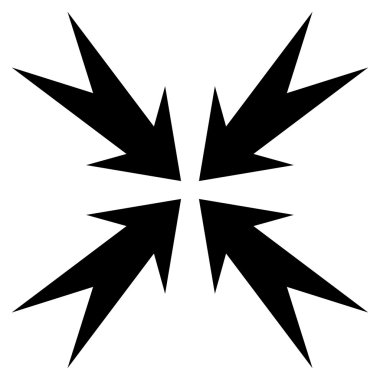 Sıkıştırma OK düz vektör simgesi