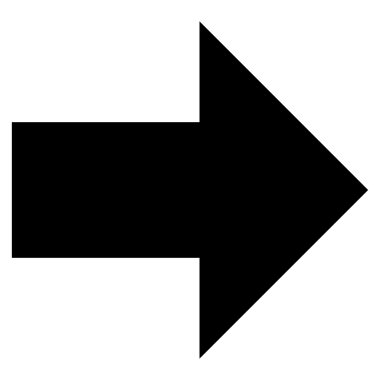 Düz vektör simgesi sağ ok