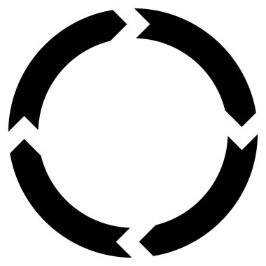 Döndürme düz vektör simgesi