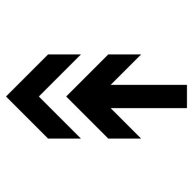 Ok sol düz vektör simgesi