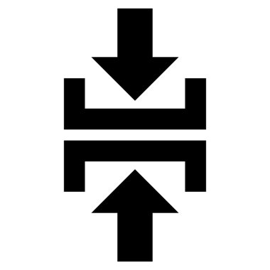 Basın düşey yönde düz vektör simgesi