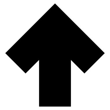 Düz vektör simge yukarı ok