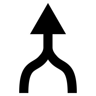 Düz vektör simge yukarı ok birleştirmek