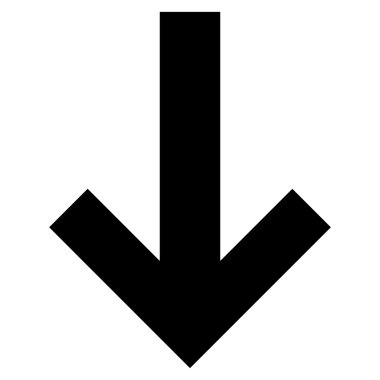 Düz vektör simgesi aşağı ok