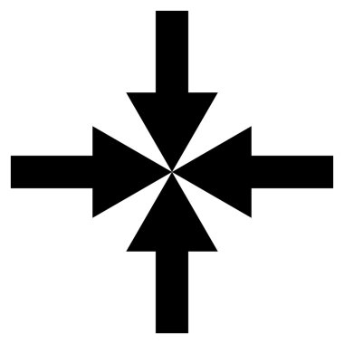 Oklar düz vektör simge sıkıştırmak