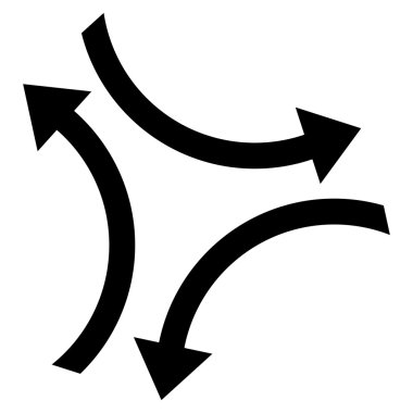 Vektör simge Exchange oklar düz