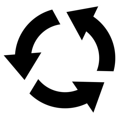 Geri dönüşüm düz vektör simgesi