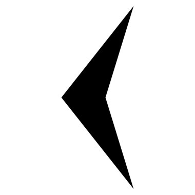 Ok ucu sol düz vektör simgesi