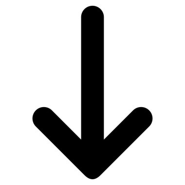 Düz vektör simgesi aşağı ok