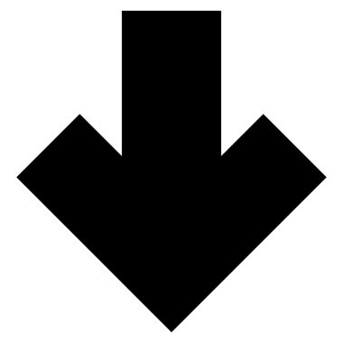 Düz vektör simgesi aşağı ok