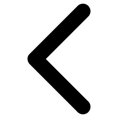 Yön sol düz vektör simgesi