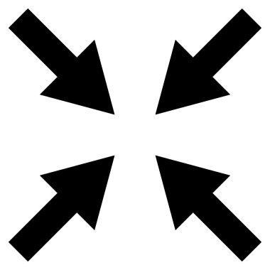 Oklar düz vektör simge sıkıştırmak