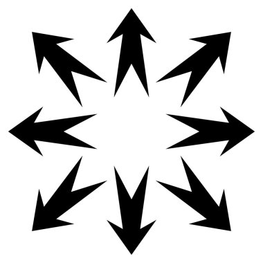 Oklar düz vektör simgesini genişletin