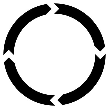 Döndürme düz vektör simgesi