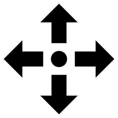 Oklar düz vektör simgesini genişletin