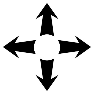 Oklar düz vektör simgesini genişletin