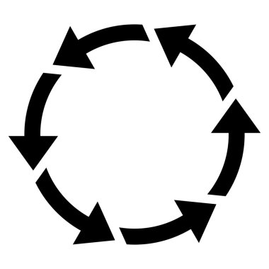 Saatin tersi yönde düz vektör simge döndürmek