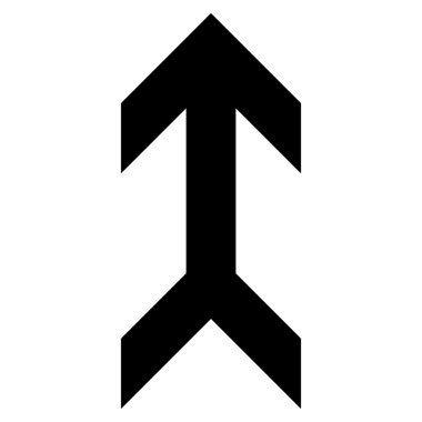 Düz vektör simge yukarı ok